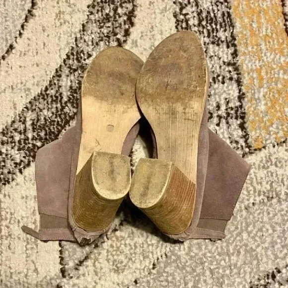 Boho Cow Suede Tan Taupe Booties - Picture 8 of 10